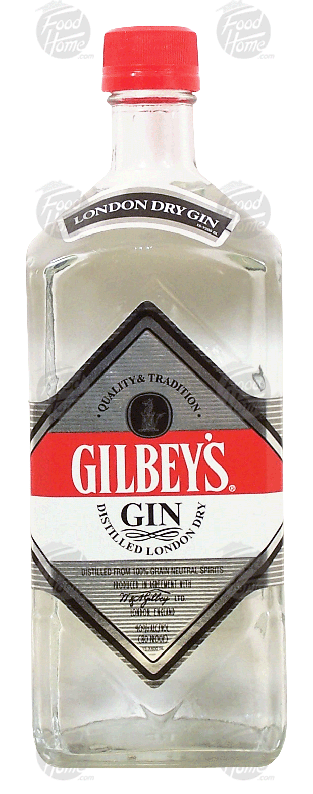 Gilbey's  gin, distilled london dry, 40% alc. by vol. Full-Size Picture